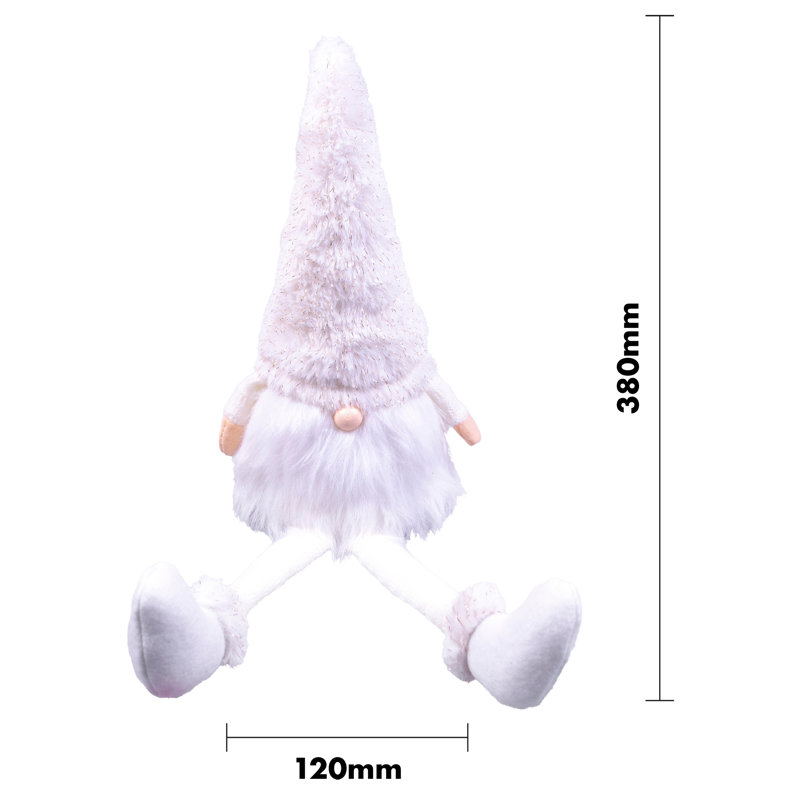 Cheve Christmas Stuffed Holiday Accent, White