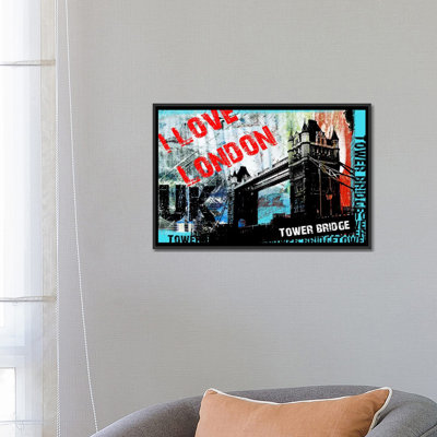 «I Love London» par Luz, impression sur toile