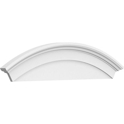 54"W x 14"H x 2-3/4"P Arched Architectural Grade PVC Pediment