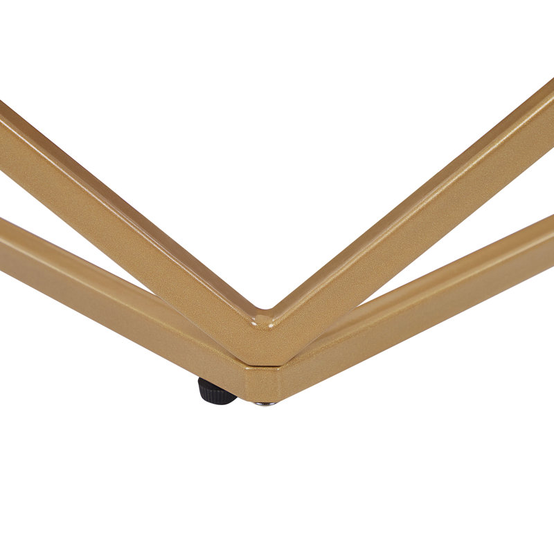 Neihart Frame Coffee Table, Black Top / Gold Base