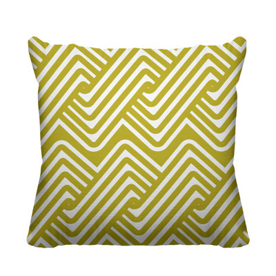 Housse de coussin d'intérieur tribal abstrait vert et blanc Marlee