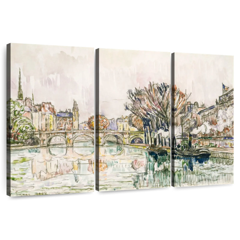 Sebbie le Pont Neuf Paris, H 28 po x l 45 po