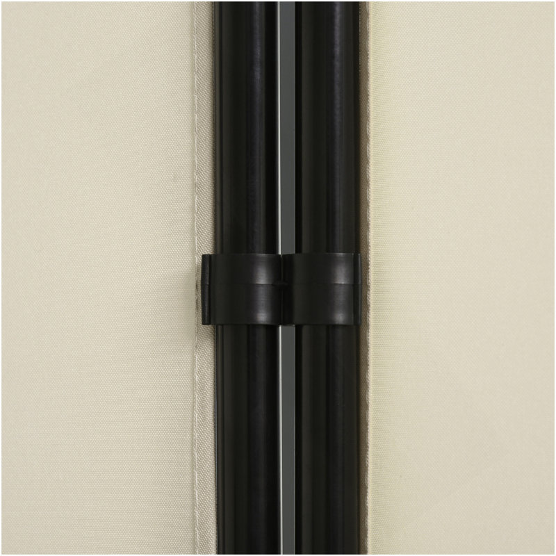 HOMCOM 6' 3 Panel Room Divider, Indoor Privacy Screen For Home, Beige