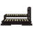 Dark Brown Twin XL Platform Bed with LED Headboard, Storage Drawers, Charging Station & Twin Trundle-891230788