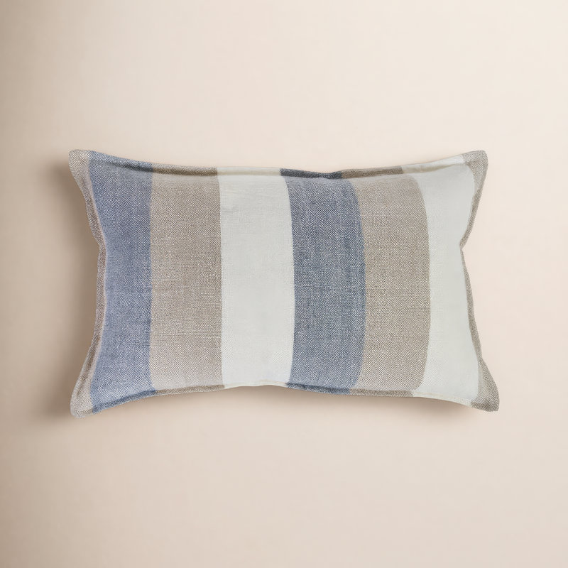 Housse et insert d'oreiller en lin Monterey, 14 po x 24 po, Rectangulaire