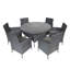 Jeneva 6 - Person Wicker Patio Dining Set with Round Table , Cushions Included-1257549822