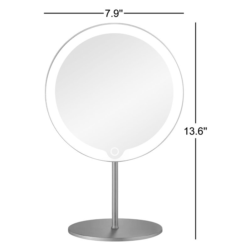 MODO Lighted Magnifying Bathroom / Vanity Mirror, Black