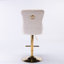 Ensemble de tabourets de bar pivotants, tabourets de bar à hauteur de comptoir, tabourets de bar réglables de 24 po à 32 po, tabourets de bar en velours avec dossier capitonné pour îlot de cuisine-1567007635