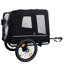 Très grand chariot-poussoir et poussette 2 en 1 pour animaux de compagnie - noir, capacité de 88 lb avec attelage amovible, roue pivotante à 360 ° et roues tout-terrain à dégagement rapide-118767635