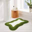 Green Irregular Shape Bathroom Runner Rug - 18x47" | Non-Slip, Soft & Washable | Absorbent for Bathtub/Sink/Shower/Bedroom-1206469430