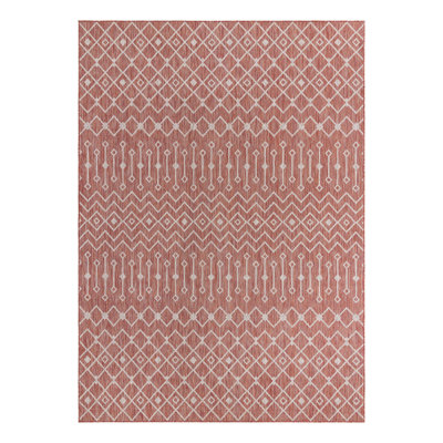 Tapis rouge rouille intérieur / extérieur Julieta