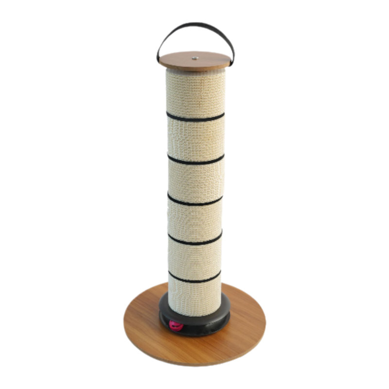Vintage Lantern Corrugated Cardboard Cat Scratching Post with Interactive Ball Track