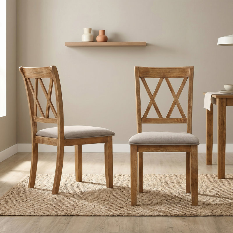Chaise d'appoint rembourrée Ebbert, Cottage Oak