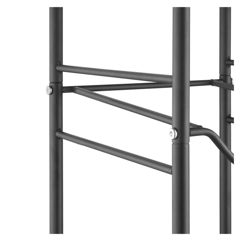 Support à bouteilles d'eau robuste à 4 niveaux - Support vertical pour bidon d'eau de 5 gallons avec garde-corps et ensemble anti-basculement pour la cuisine, le bureau et le rangement à la maison