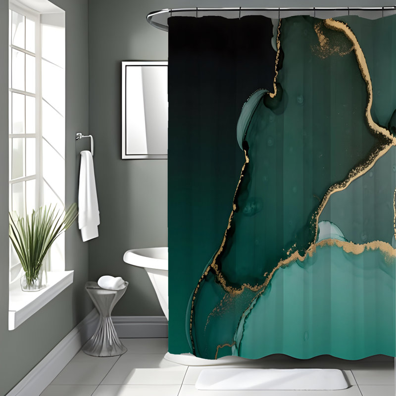 Mathys Abstract Shower Curtain, 72"H x 70"W