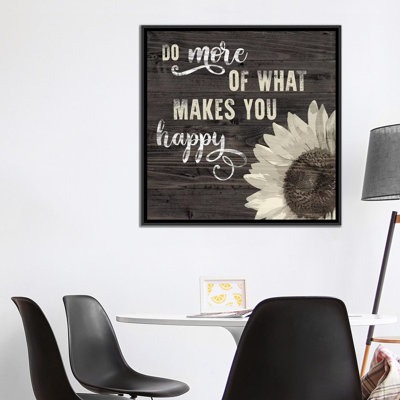 «What Makes You Happy» par Natalie Carpentieri, reproduction sur toile tendue