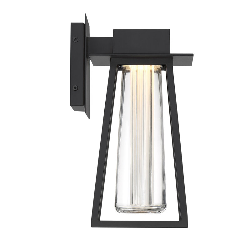 Avant Garde 1 - Light LED Outdoor Armed Sconce, 12.1875" H x 6" W x 6" D, 12.7 W