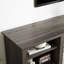 Meuble télé de 178 cm (70,12 po) avec imitation pierre et insert de foyer de 58 cm (23 po), gris