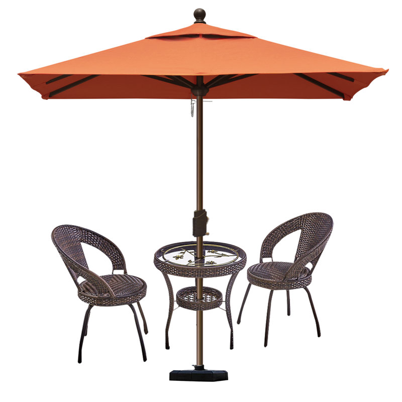 Parasol de marché carré 6 pi Nahlani, Bleu