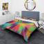 Rayons radiaux lumineux et colorés - Ensemble de housse de couette moderne - Polyester en microfibre-66399800