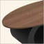 Ensemble de 2 tables basses gigognes, orales et rondes, table industrielle pour le salon, grand 47,24 po, petit 19,69 po-1119318452