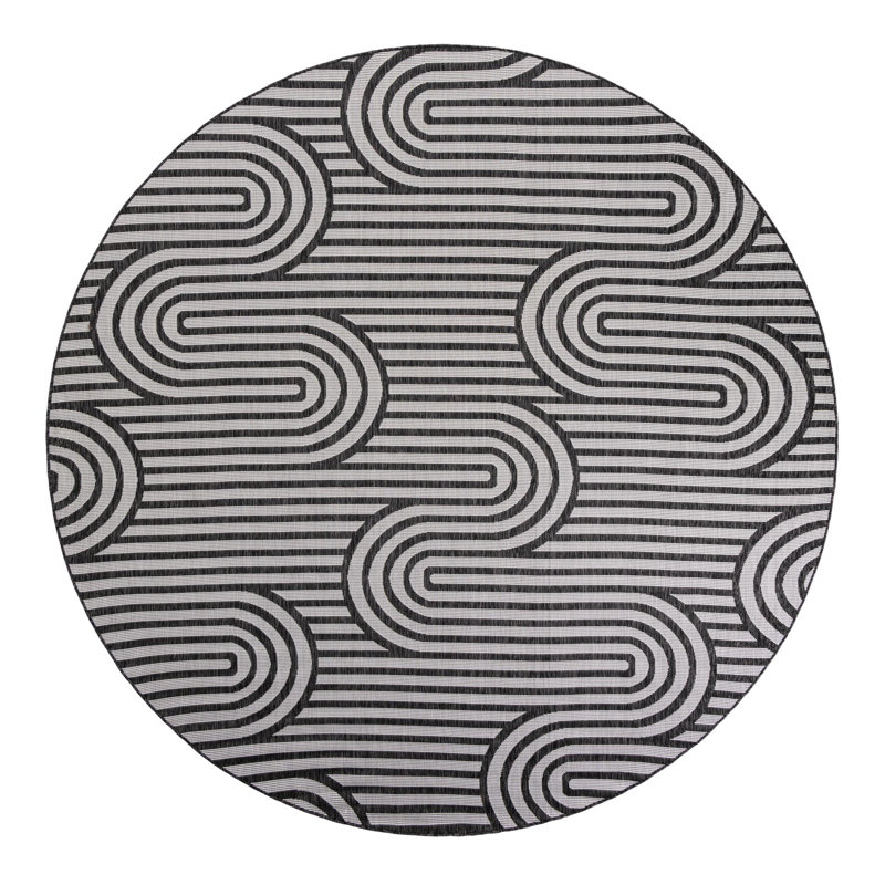 Geometric Indoor / Outdoor Rug, Round 10'