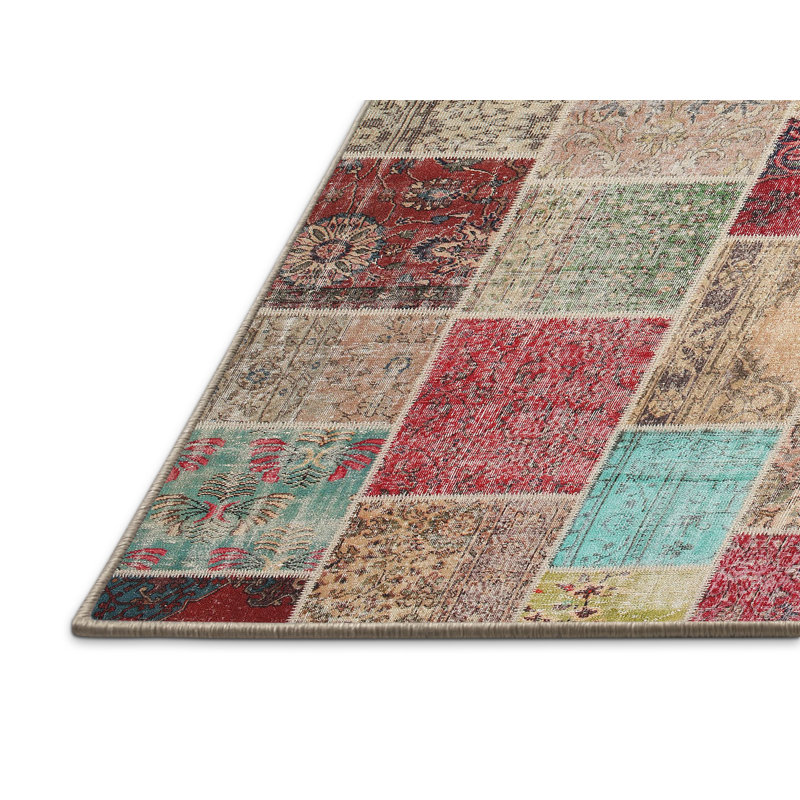 Tapis gris/beige/brun contemporain, Rectangle 7 pi x 10 pi