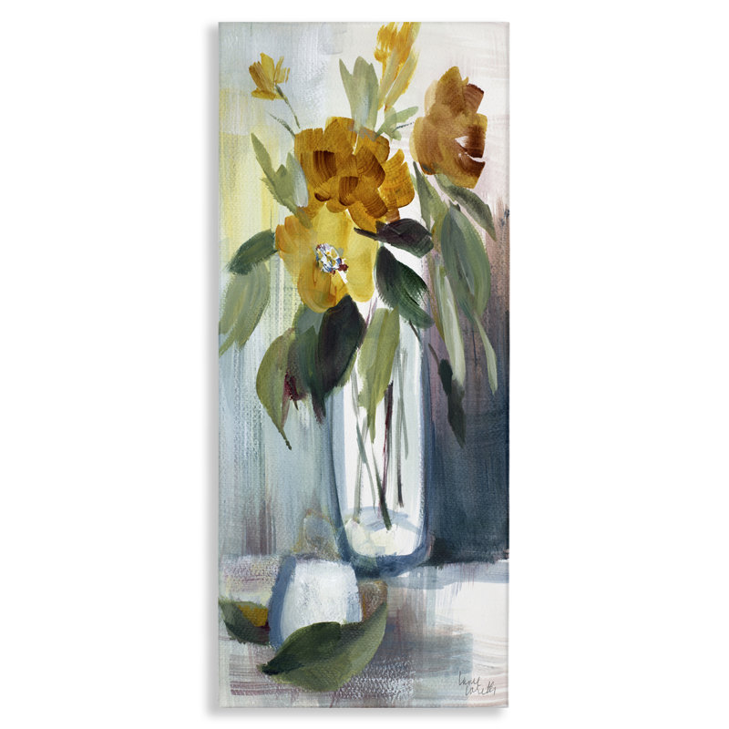 "Luminous Floral Bouquet", art mural par Lanie Loreth, H 48 po x l 20 po