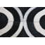 Area Cowhide Geometric Area Rug in Black/Cream-1846537584