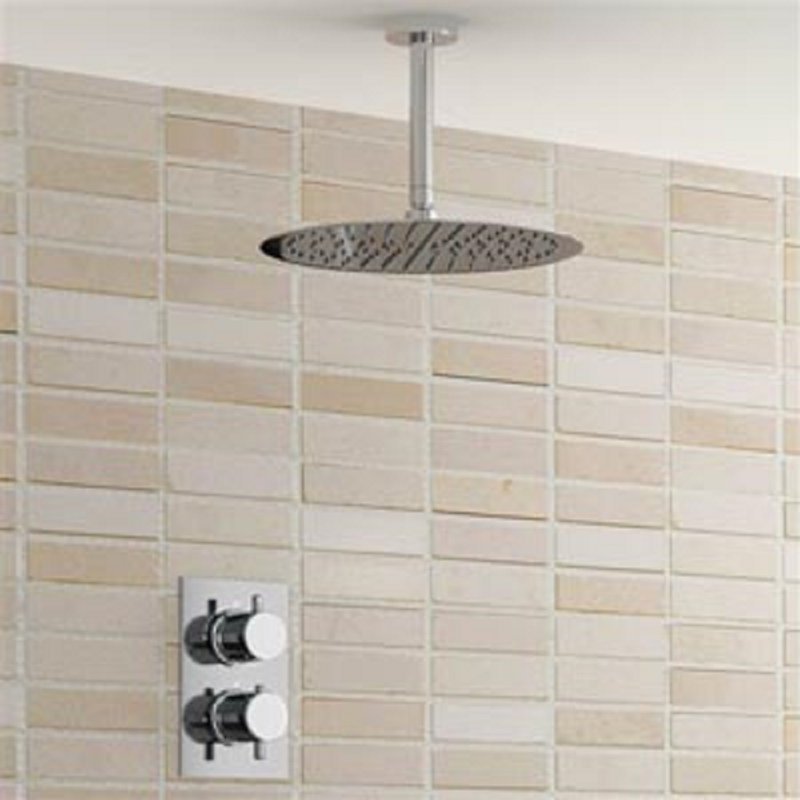 Ensemble de douche thermostatique à plafond mince avec soupape intégrée