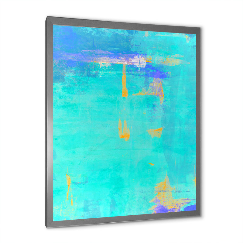 Art moderne gris et bleu II 2FDP47770, H 36 po x l 24 po x P 1 po, Argent