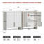 Armoire murale 59 "avec tringle