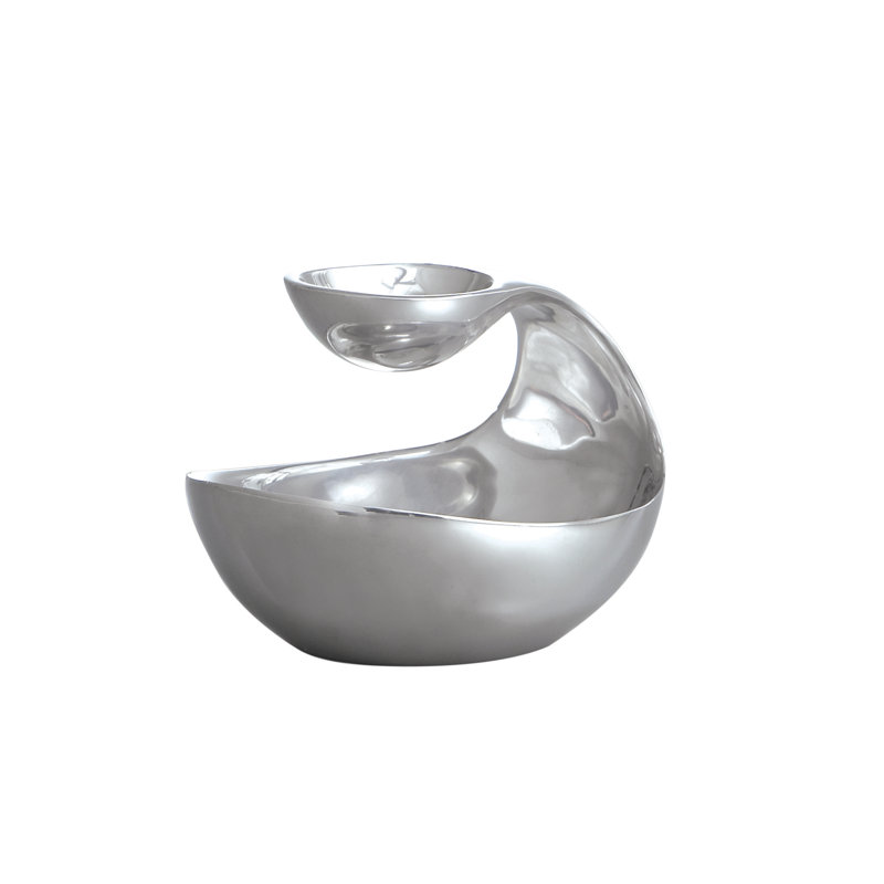 Nambe Scoop Server, 5.5" H x 7" W x 7" D