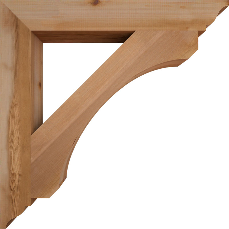 Support en bois rustique traditionnel BKTLEC01, Cèdre rouge de l'Ouest (lisse), H 30 po x l 3,5 po x P 30 po