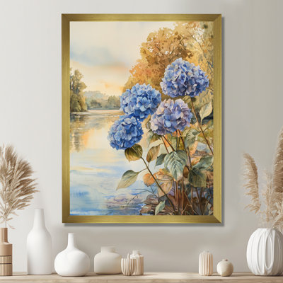 Hortensias par la berge II - impressions murales florales