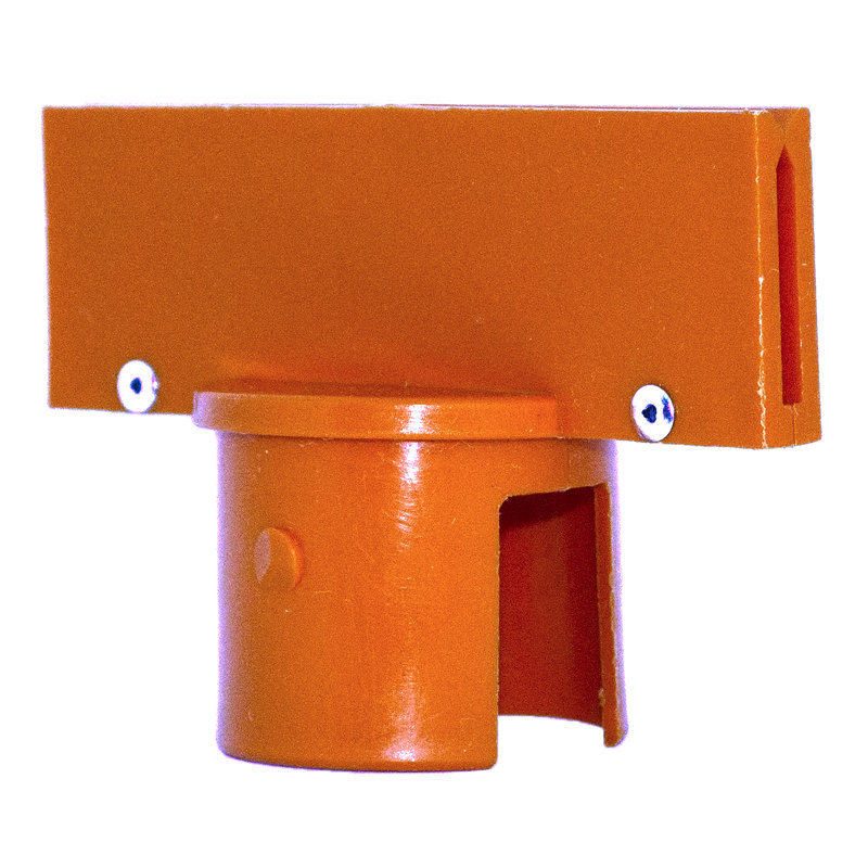 Adaptateur de plaque stanchion, H 2,07 po x l 4,5 po x P 3 po, Orange