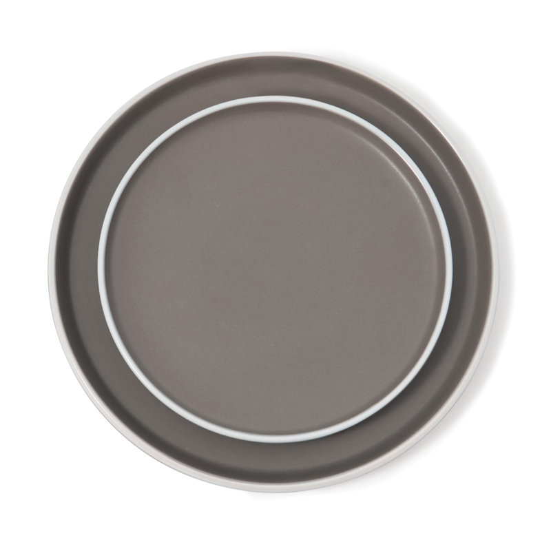 Service de table 12 pièces Sayville Speckled, Gris / Blanc