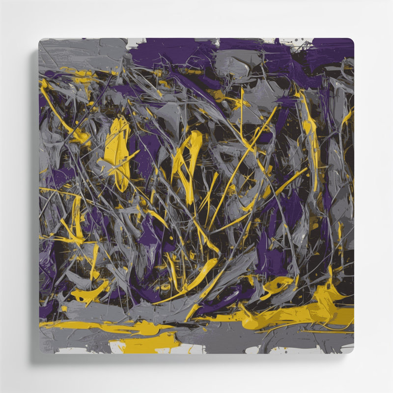 Art mural en métal Neo Expressionism 38, H 32 po x l 32 po x P 0,05 po