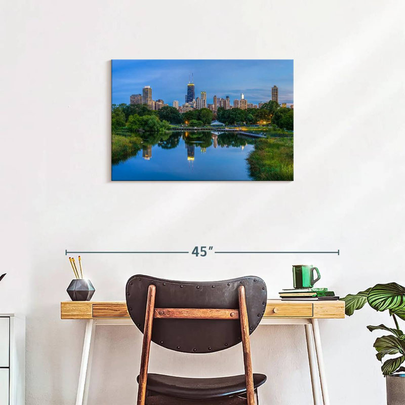 Sirci Chicago depuis Lincoln Park, H 20 po x l 30 po