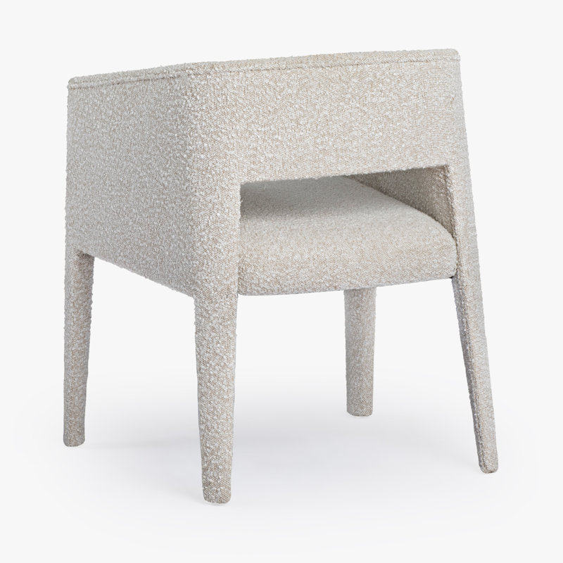 Darrin 19'' H Upholstered Armchair, Boucle White