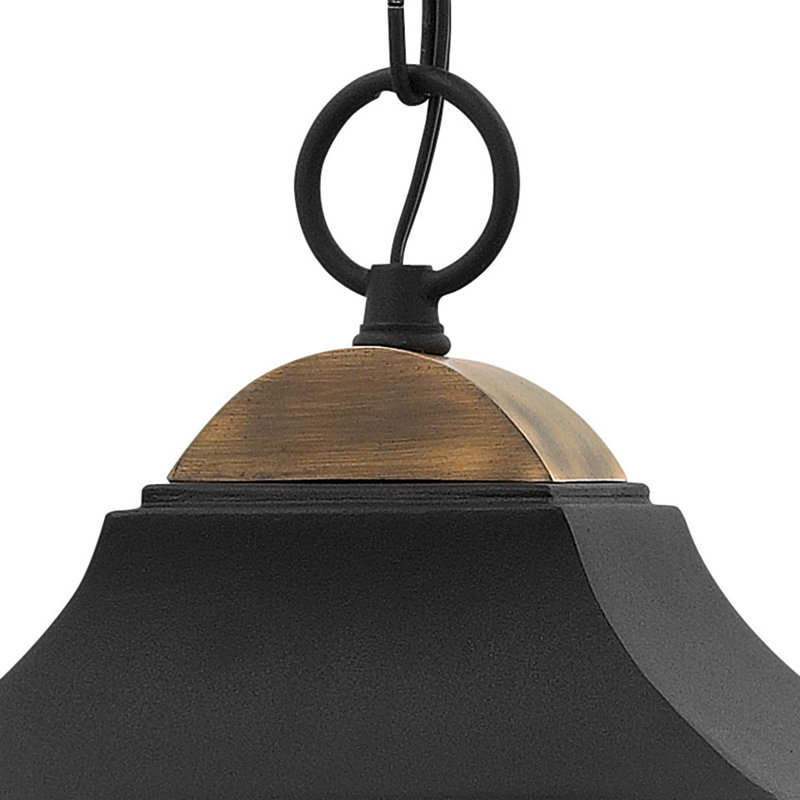 Burton Black 2 -Bulb 18.25" H Outdoor Hanging Lantern