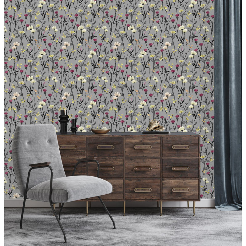 Floral Tile, 2.08' W x 10.42' L
