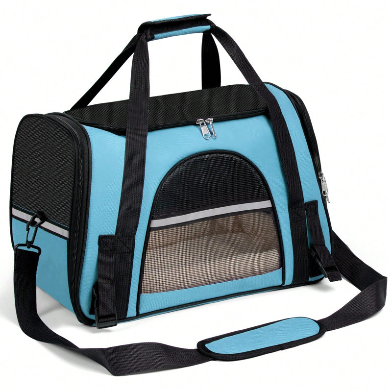 Dog Carrier For Medium Pets – Soft-sided, Foldable Cat & Puppy Bag, Airline Approved, Portable Travel Carrier Up To 20 Lbs