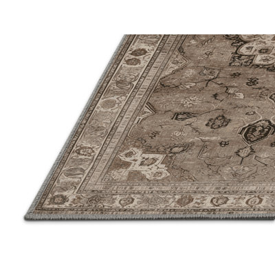 Machine Washable Persian Gray Area Rug