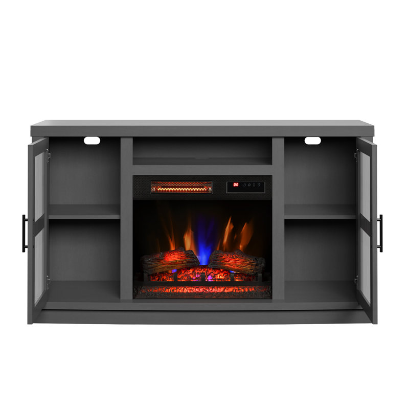 duraflame® Electric Fireplace Entertainment Console for 60 Inch TVs, Antique Gray