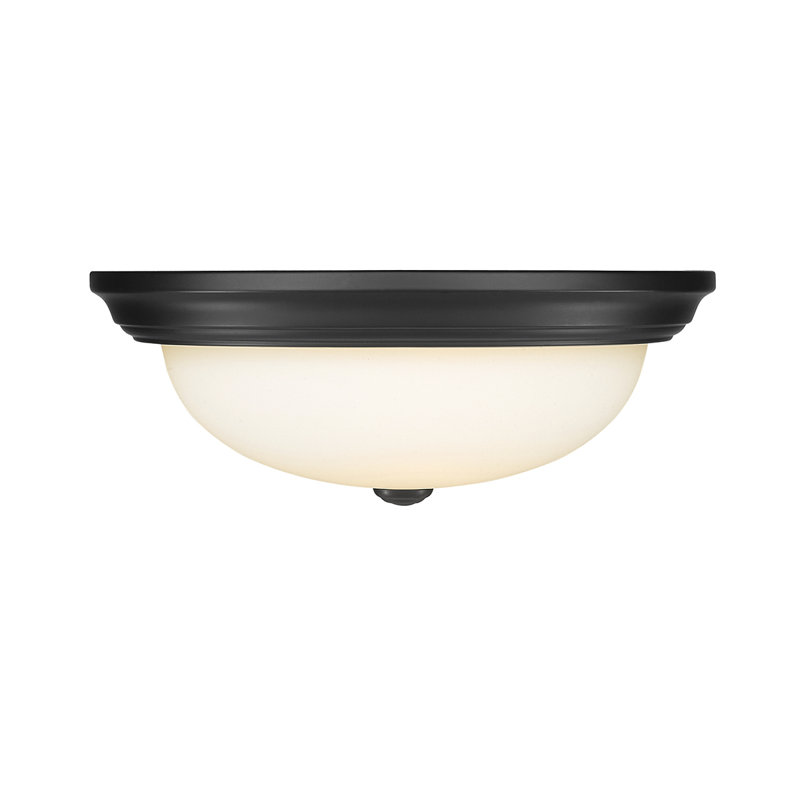 Plafonnier encastré 3 lumières 15 po Andreya, Noir mat