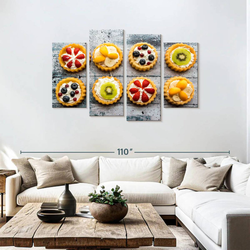 Tartelettes aux fruits Yarlin, H 48 po x l 75 po