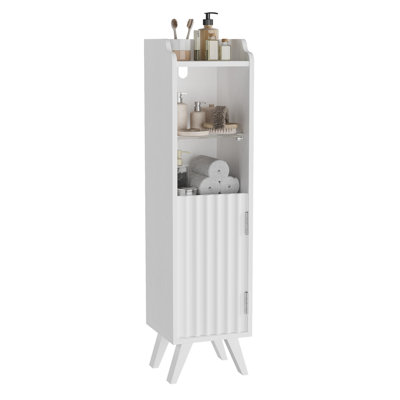 Armoire de rangement sur pied autoportante avec 1 porte et tablette réglable