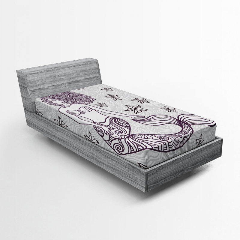 Drap-housse en microfibre sirène, Drap-housse de taille simple