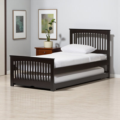 Lit plateforme simple avec lit gigogne Gaylia de H 41 po x l 42 po x L 78 po Gaylia